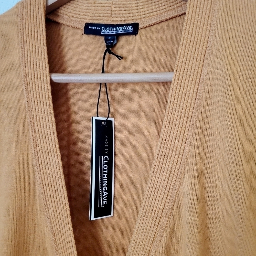 Clothing Ave. Snap Button Long Sleeve Knit Midi Cardigan Small - Picture 8 of 12